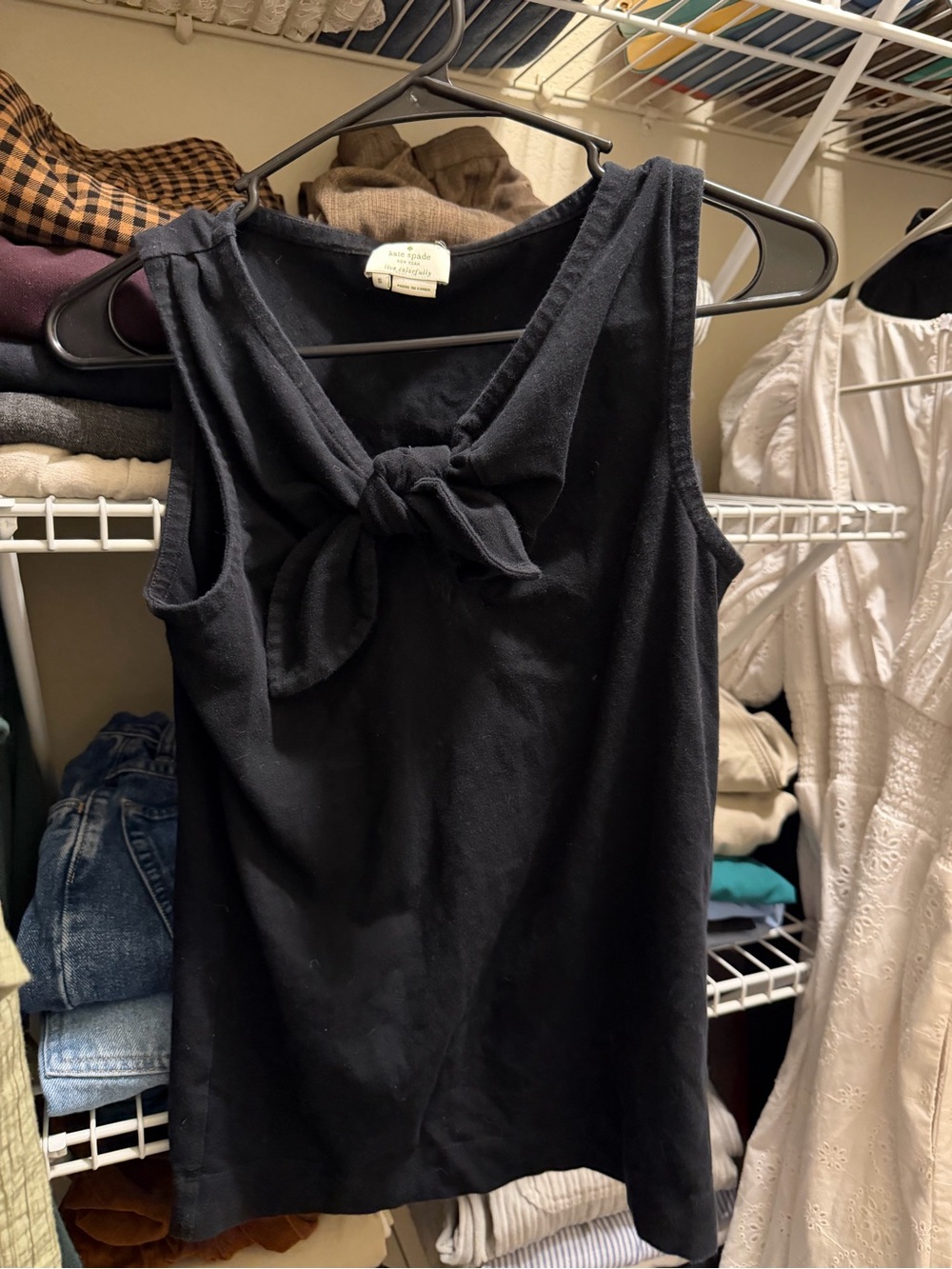 kate spade Black Tie-Back Sleeveless Top